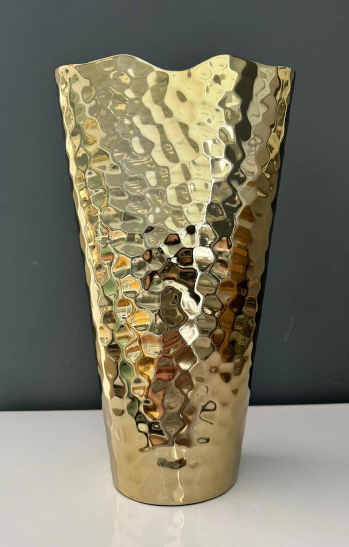 LAMEDOR CLARA GOLD LARGE FLOWER VASE 25X10X41 CM