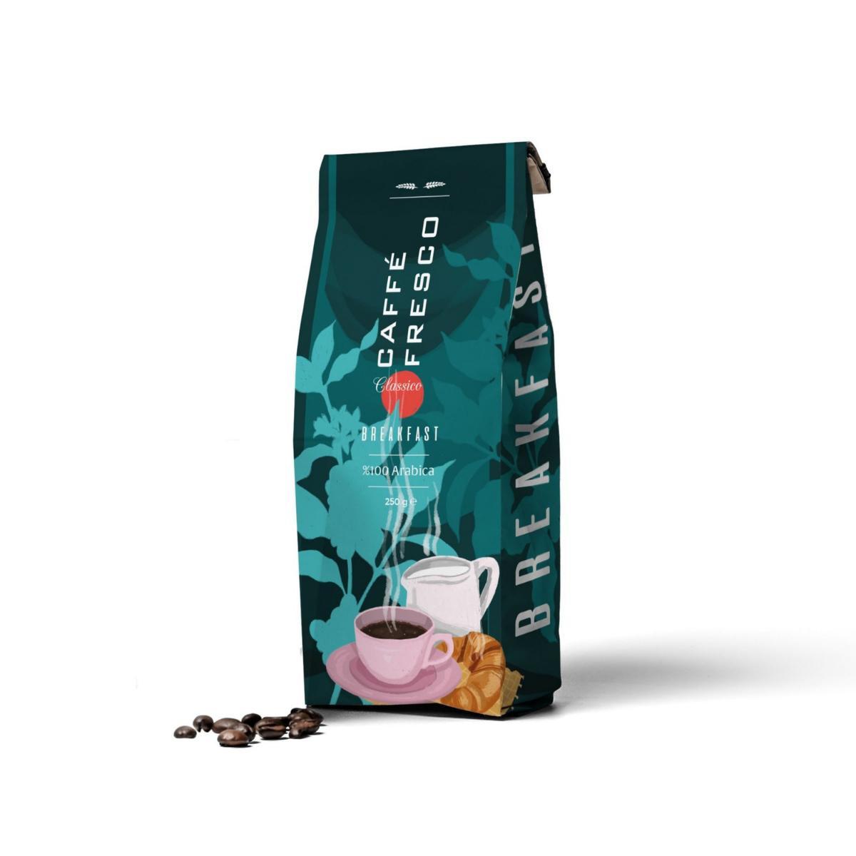 Caffé Fresco Breakfast Blend Yumuşak İçim Öğütülmüş Peru Filtre Kahve 250 gr