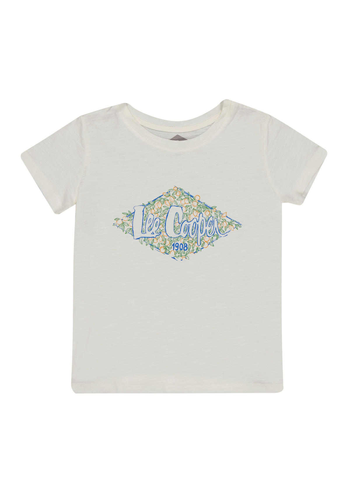 Lee Cooper Baskılı Ekru Kız Çocuk T-Shirt 232 LCG 242002 FLOWERS OFF WHITE