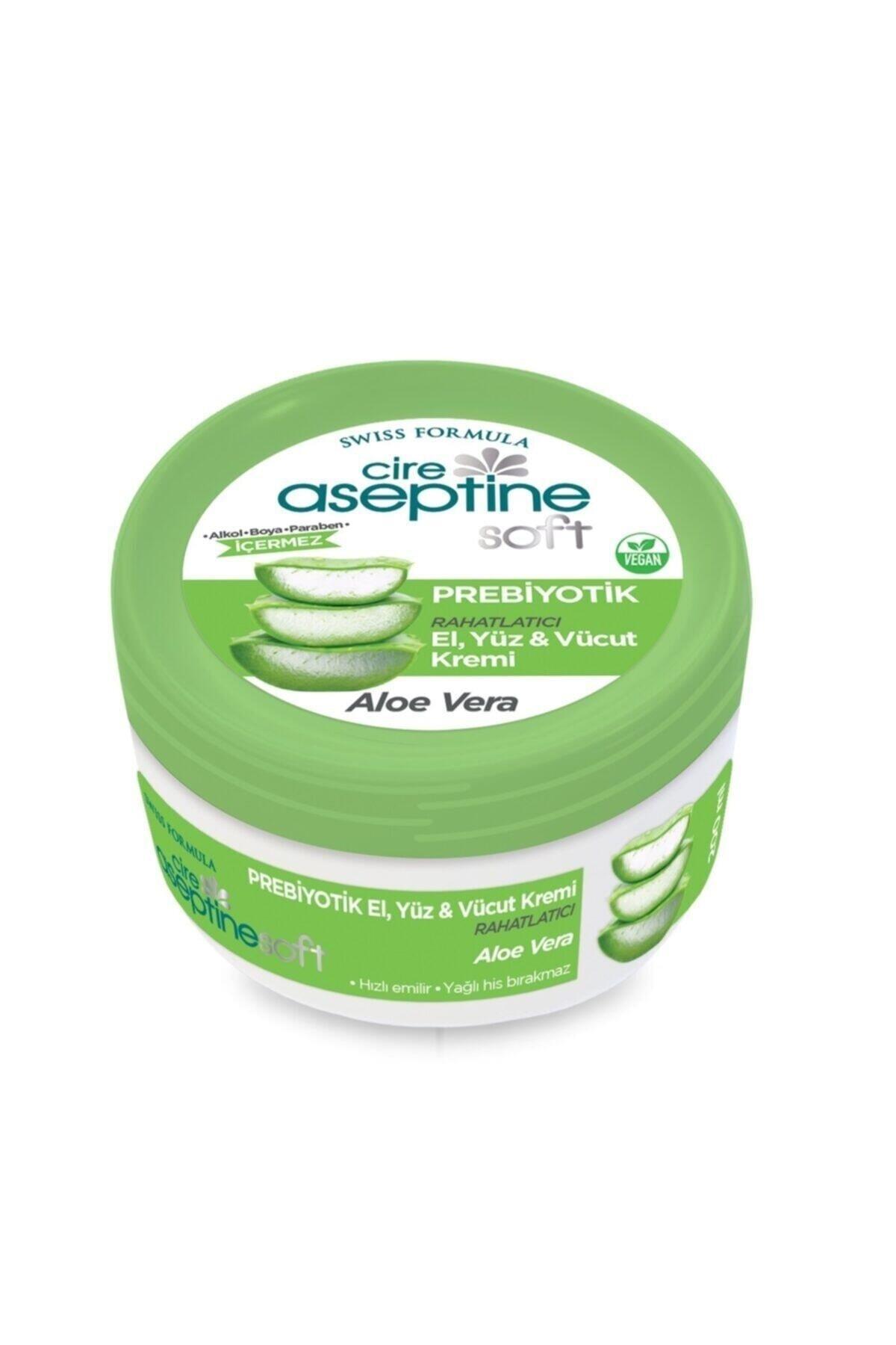 Cire Aseptine Soft Prebiyotik Tüm Cilt Tipleri İçin Aloe Veralı Su Bazlı Yağsız Rahatlatıcı Yüz Bakım Kremi 200 ml