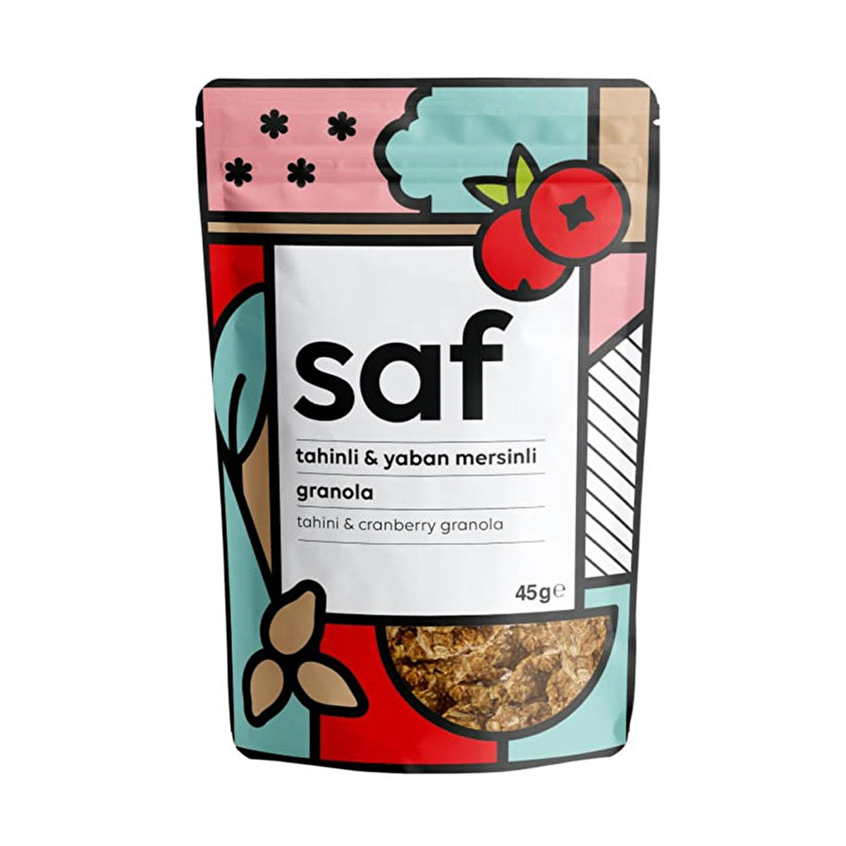 Saf Tahinli Yaban Mersinli Granola 45 Gr - AROMASIZ