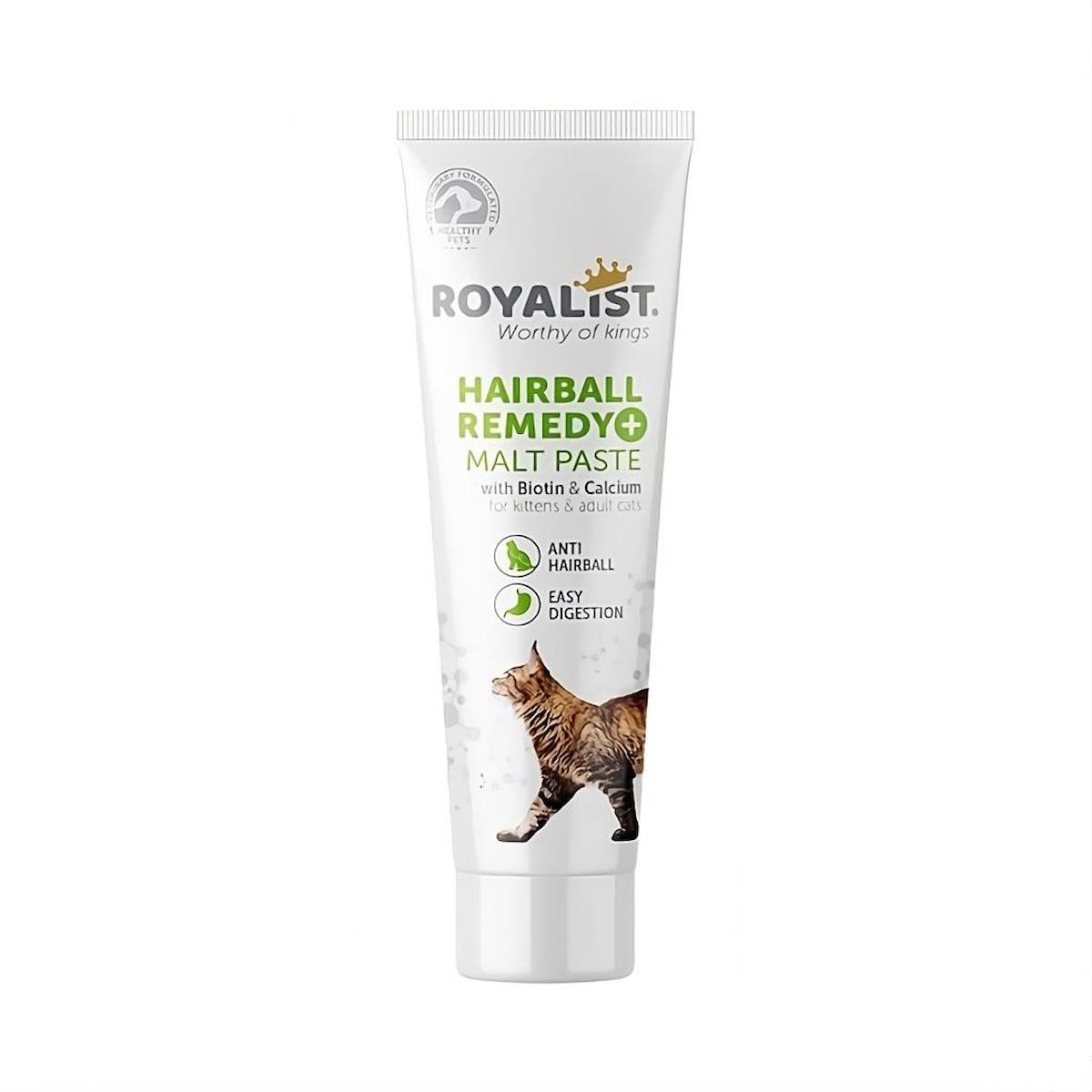 Royalist Biotin ve Kalsiyumlu Tüy Yumağı Önleyici Kedi Malt Paste 100 Gr