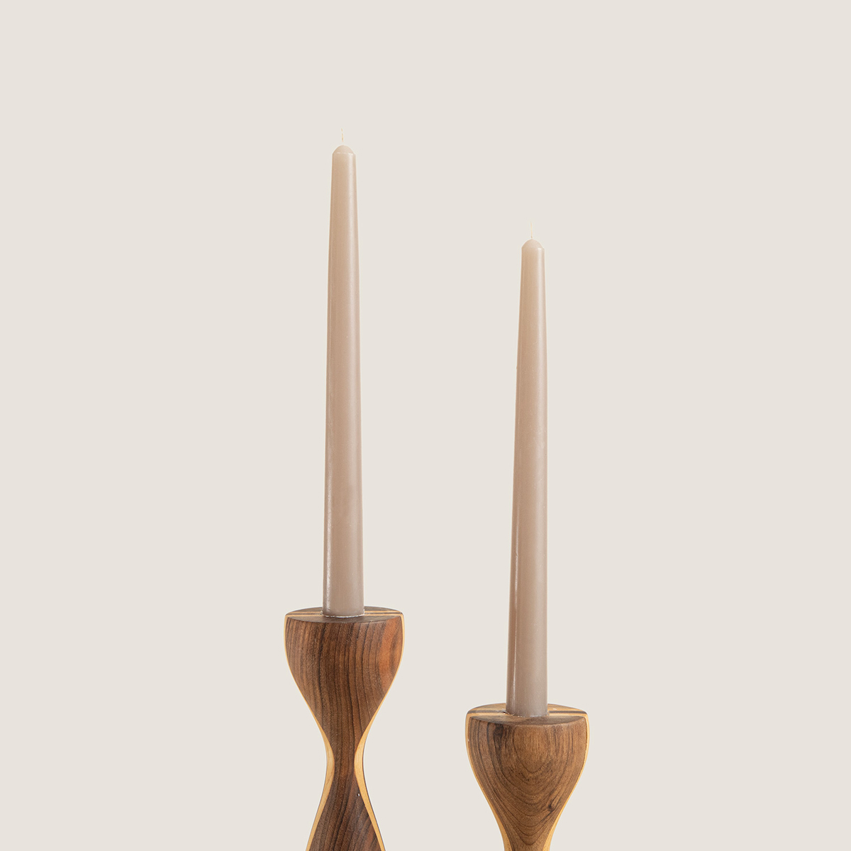 2 li Şamdan Mumu 25cm Vizon