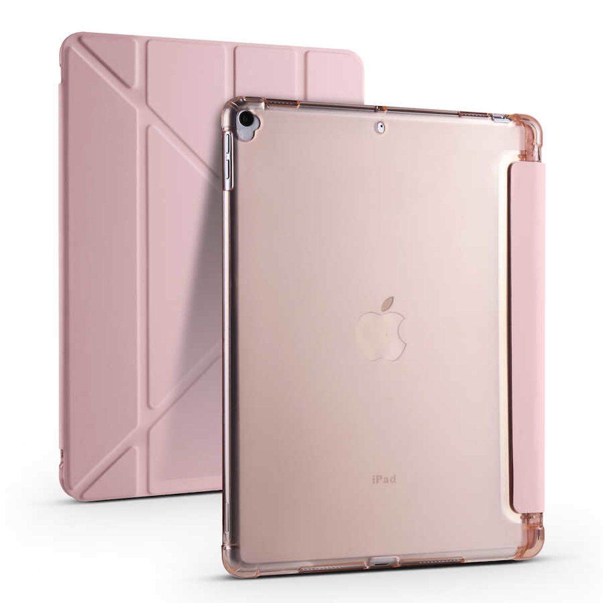 iPad 10.2 (8.Nesil) Kılıf Tri Folding Kalem Bölmeli Standlı Kılıf