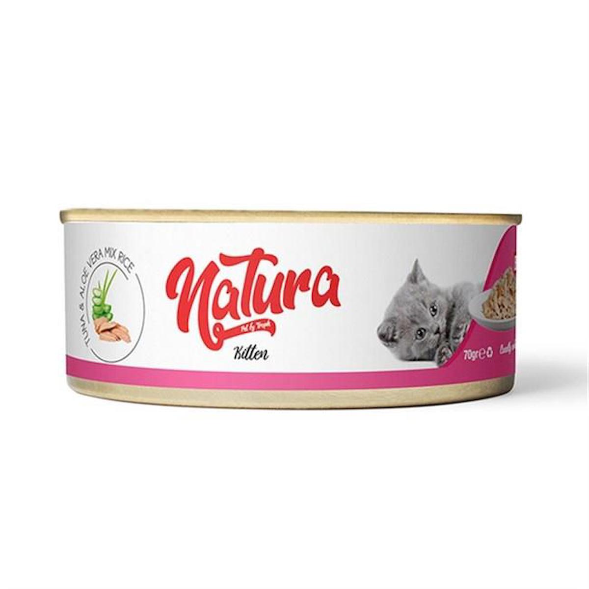 Natura Kitten Tuna Balıklı ve Aloe Veralı Konserve Yavru Kedi Maması 70 G