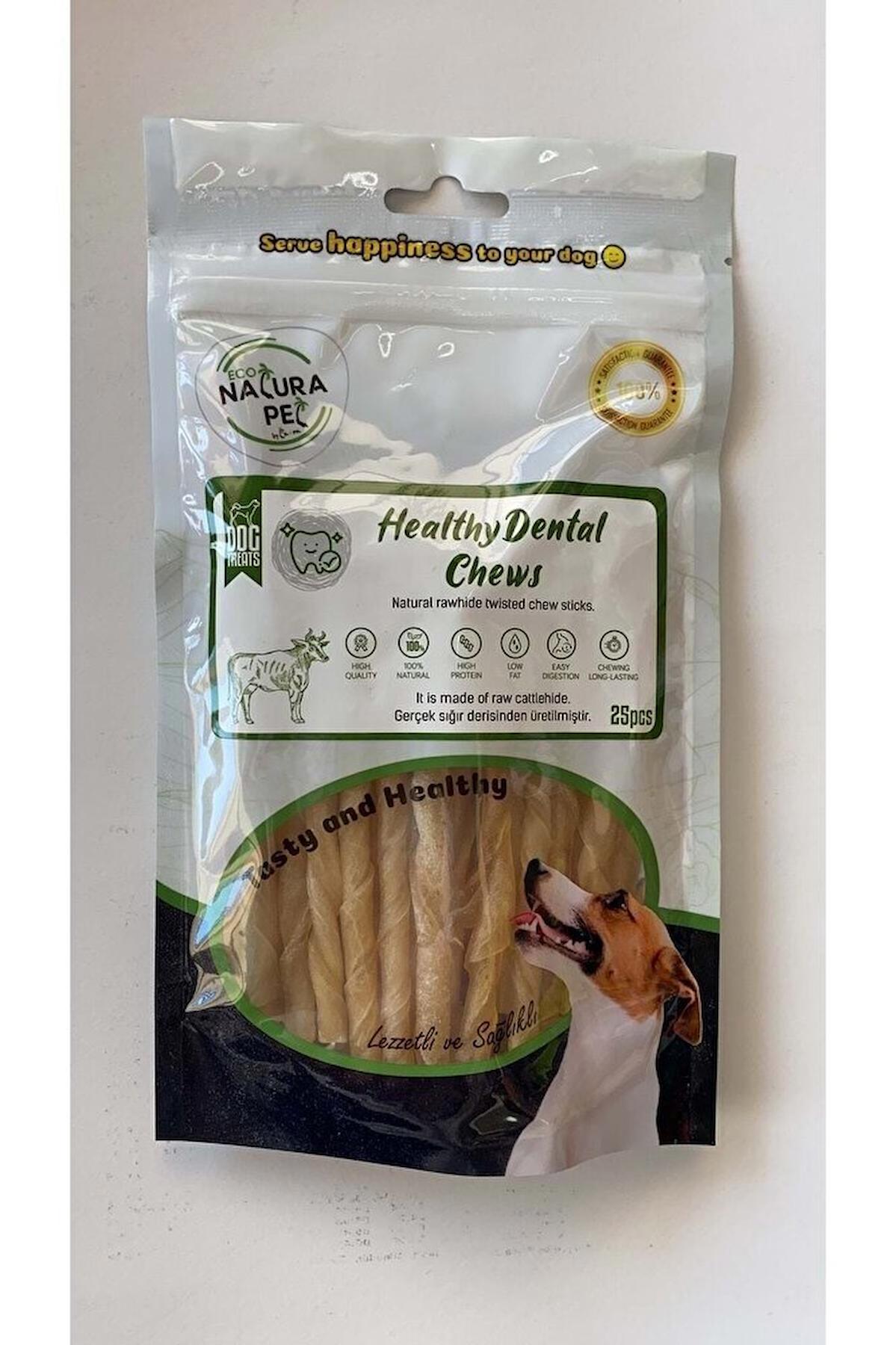 Eco Healty Dental Chews Natural Burgu Kemik 13 cm 25*li 150gr