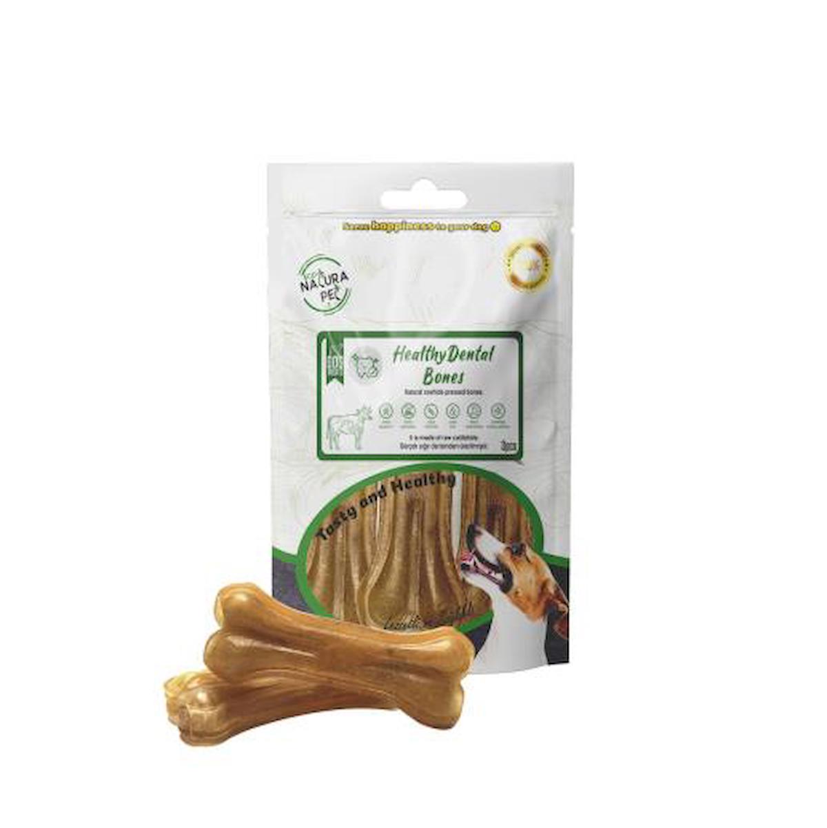 Eco Natura Pet Healty Dental Bones Natural Pres Kemik 13cm 3lü 180Gr