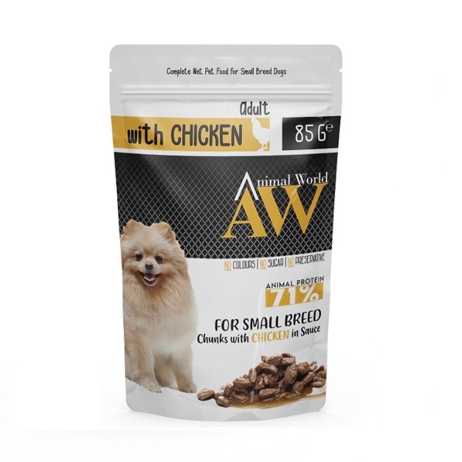 Animal World Tavuklu Küçük Irk Köpek Pouch Mama 85 Gr