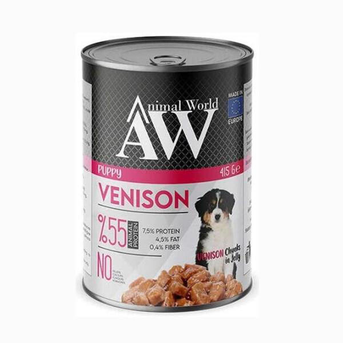 Animal World Puppy Venison Jelly Yavru Köpek Konservesi 415 Gr