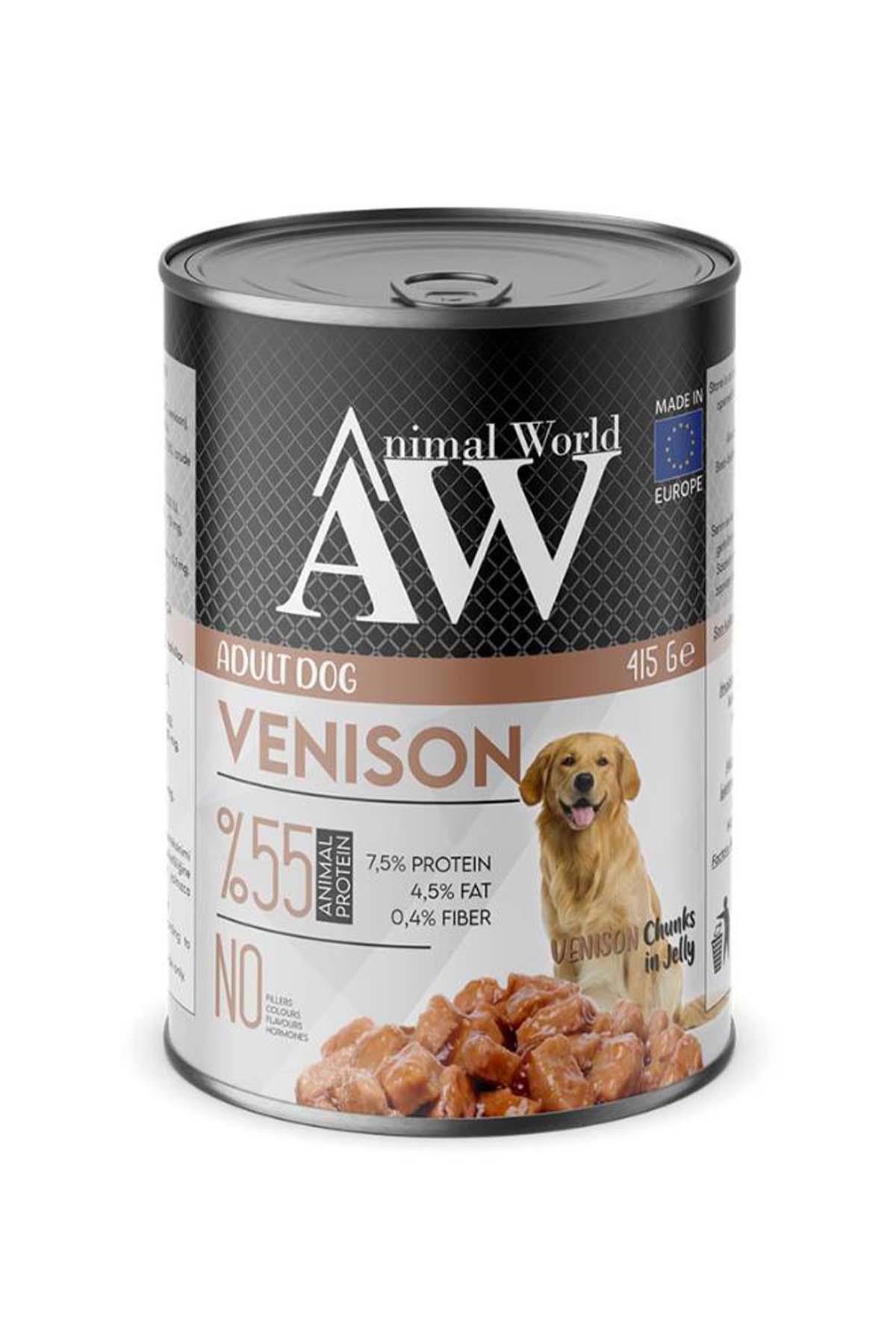 Animal World Geyik Etli Yetişkin Köpek Konserve Maması 415 Gr