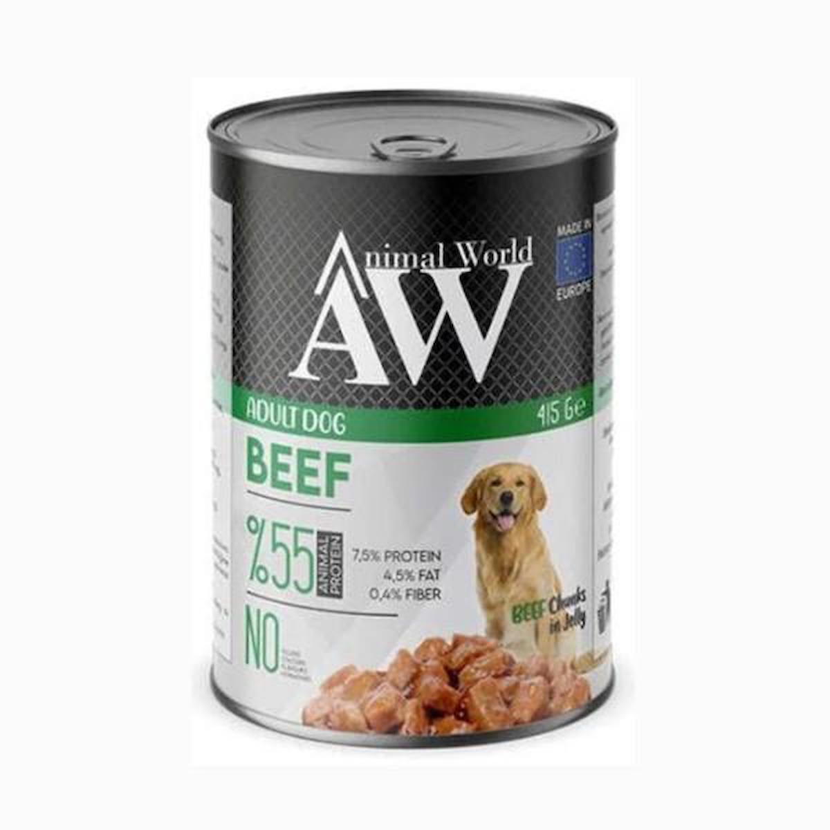 Animal World Dog Beef Jelly Köpek Konservesi 415 Gr