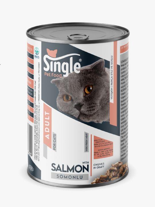 Single For Cats Somonlu Kedi Konservesi 400gr