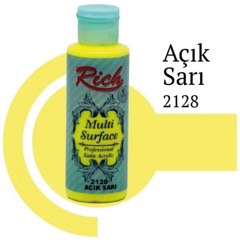 Rich Multi Surface Akrilik Boya 120ml 2128 Açık Sarı