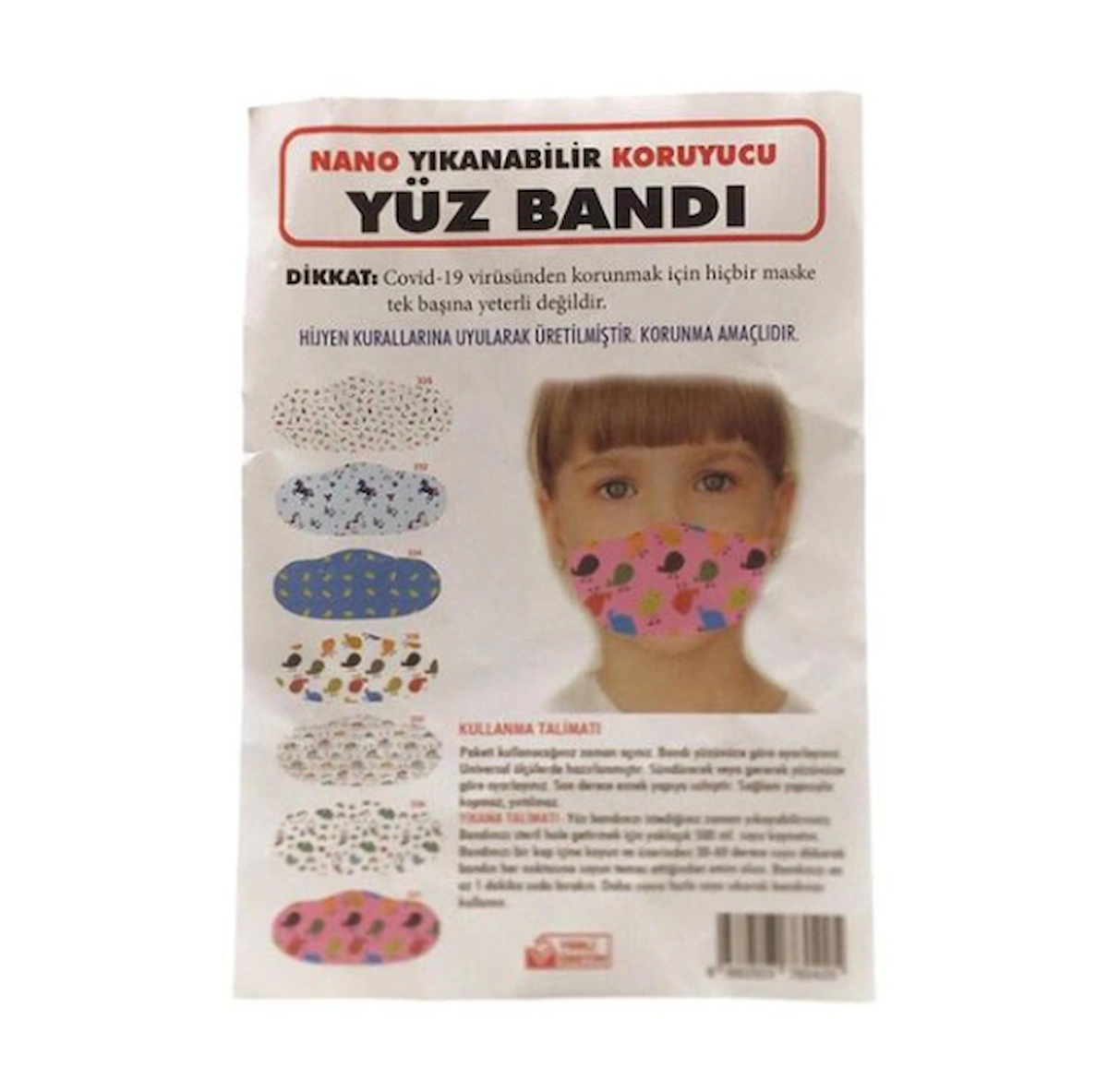 Nano Yıkanabilir Koruyucu Bez Maske Çocuk 12li