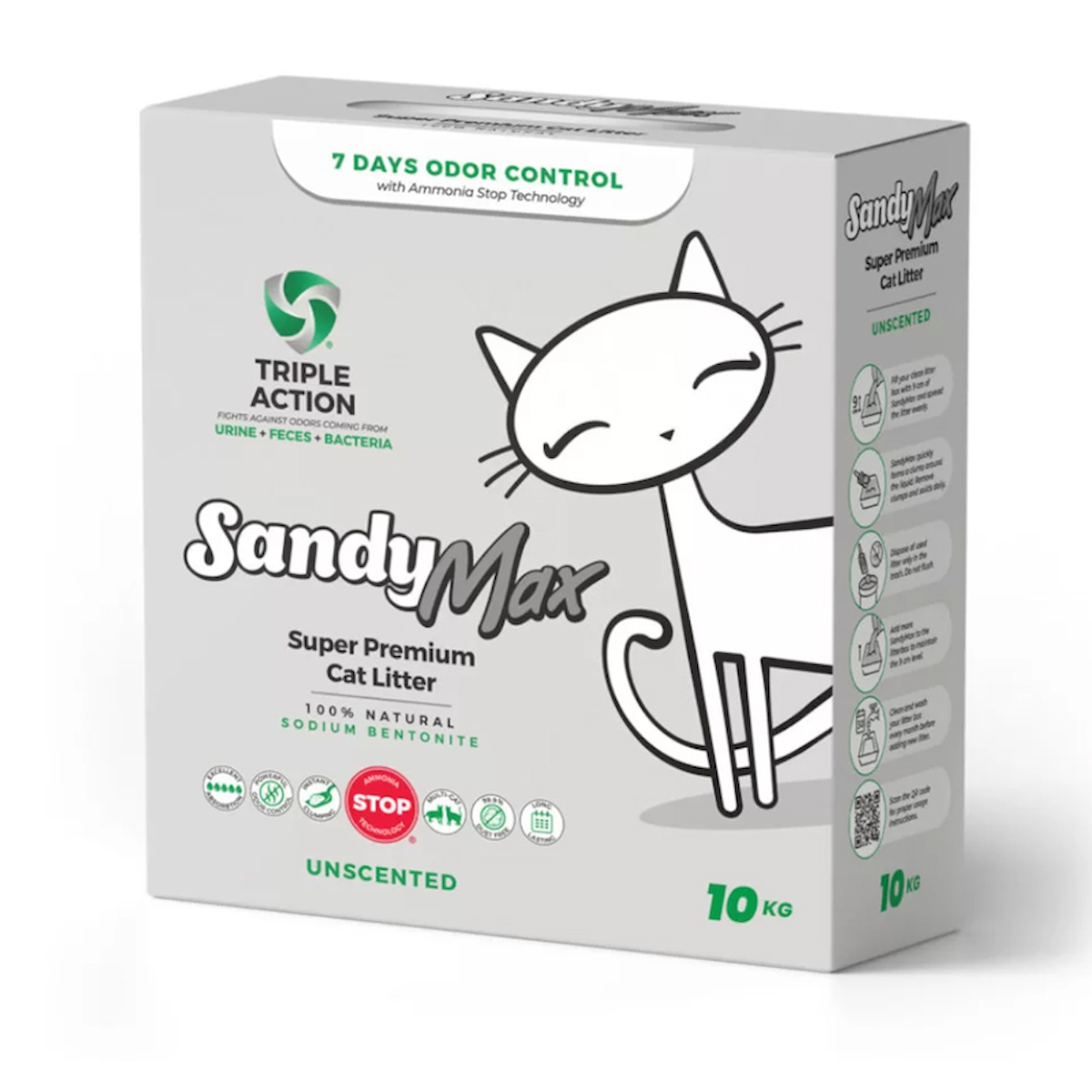 Sandy Max Aktif Karbonlu Kedi Kumu 10 Kg