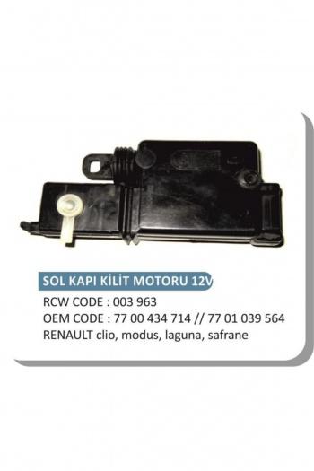 KAPI KILIT MOTORU SOL CLIO 5 FIS - ROCKSWELL 003963