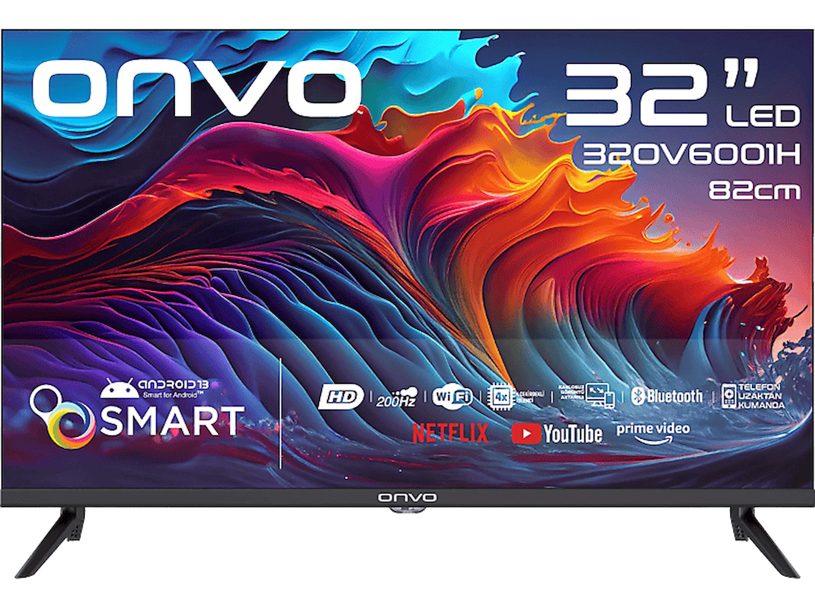 ONVO 32OV6001H 32 inç 82 Ekran Uydu Alıcılı Smart HD-Ready LED TV