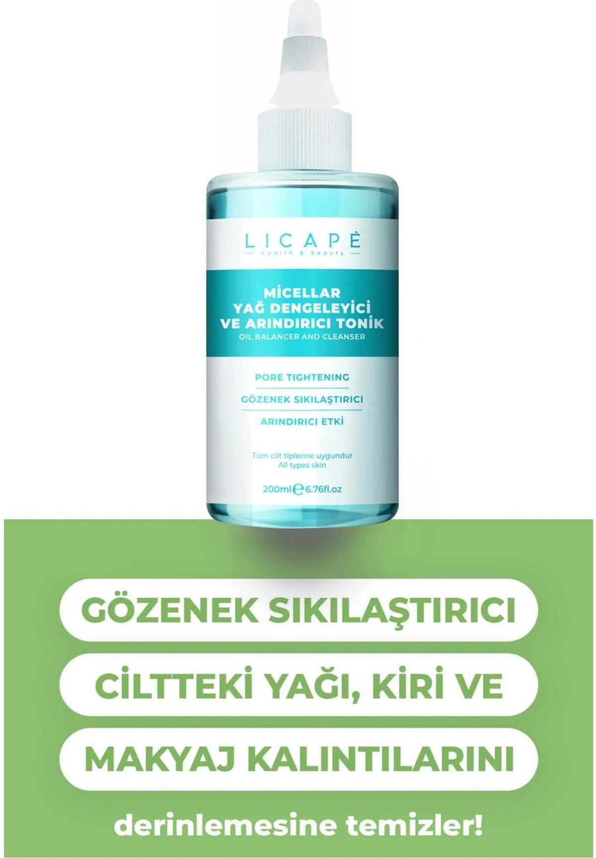 Licape Gözenek Sıkılaştırıcı Arındırıcı Yağ Dengeleyici Tonik 200 ml