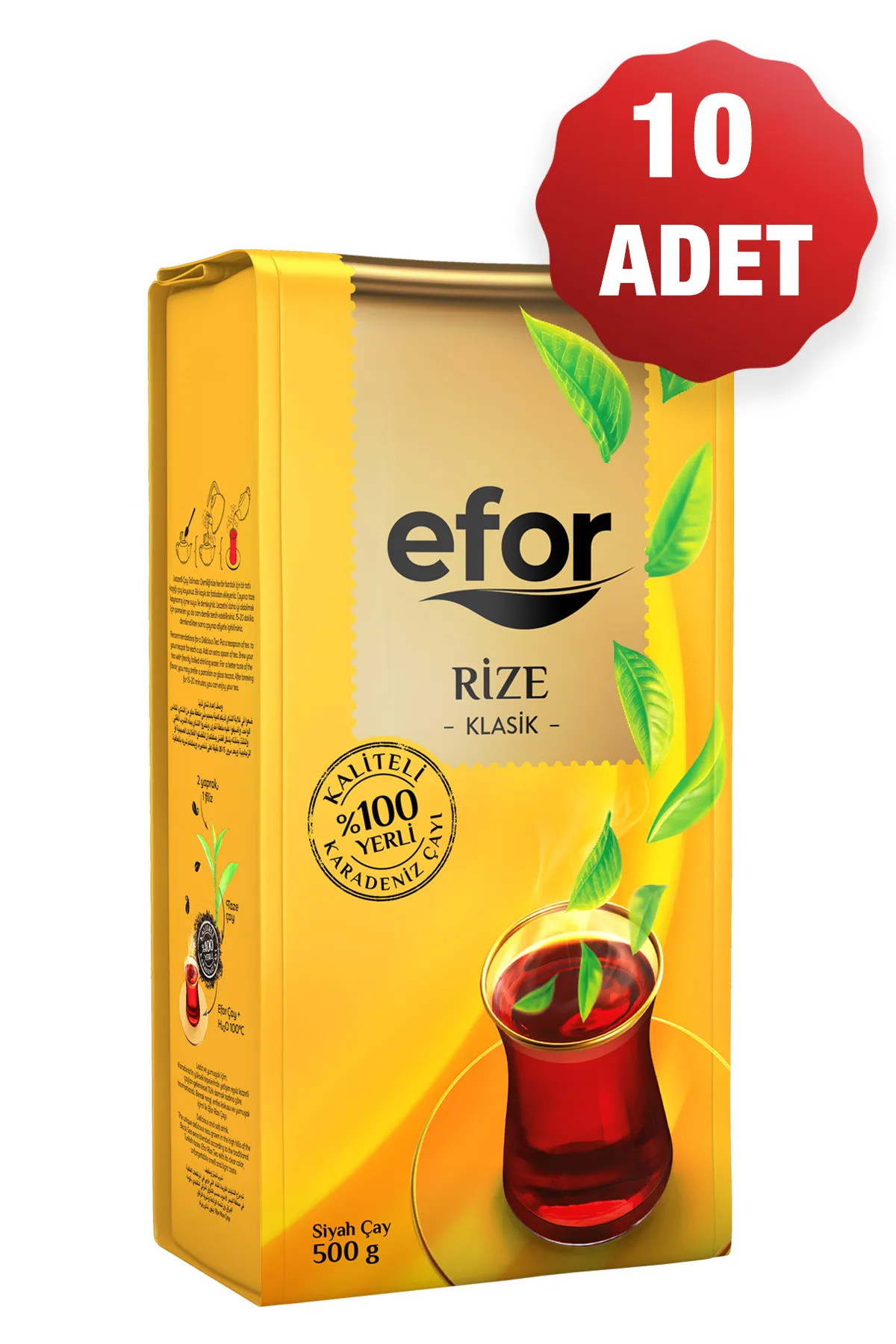 Rize Klasik Dökme Siyah Çay - 500gr X 10 adet