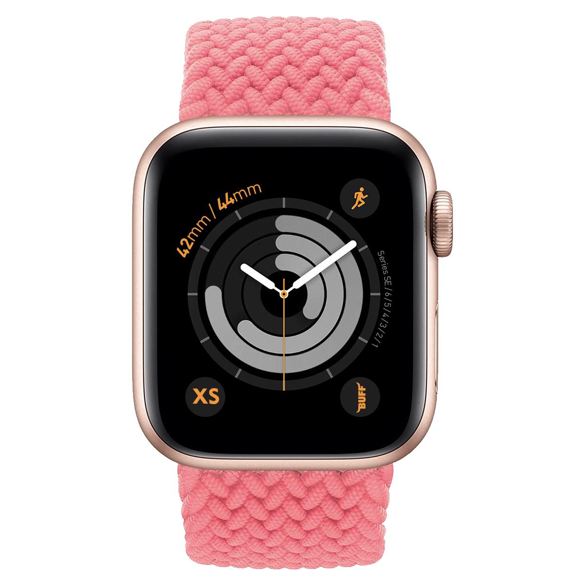 Buff Apple Watch Uyumlu Bands Braided 42/44 XS Pink 