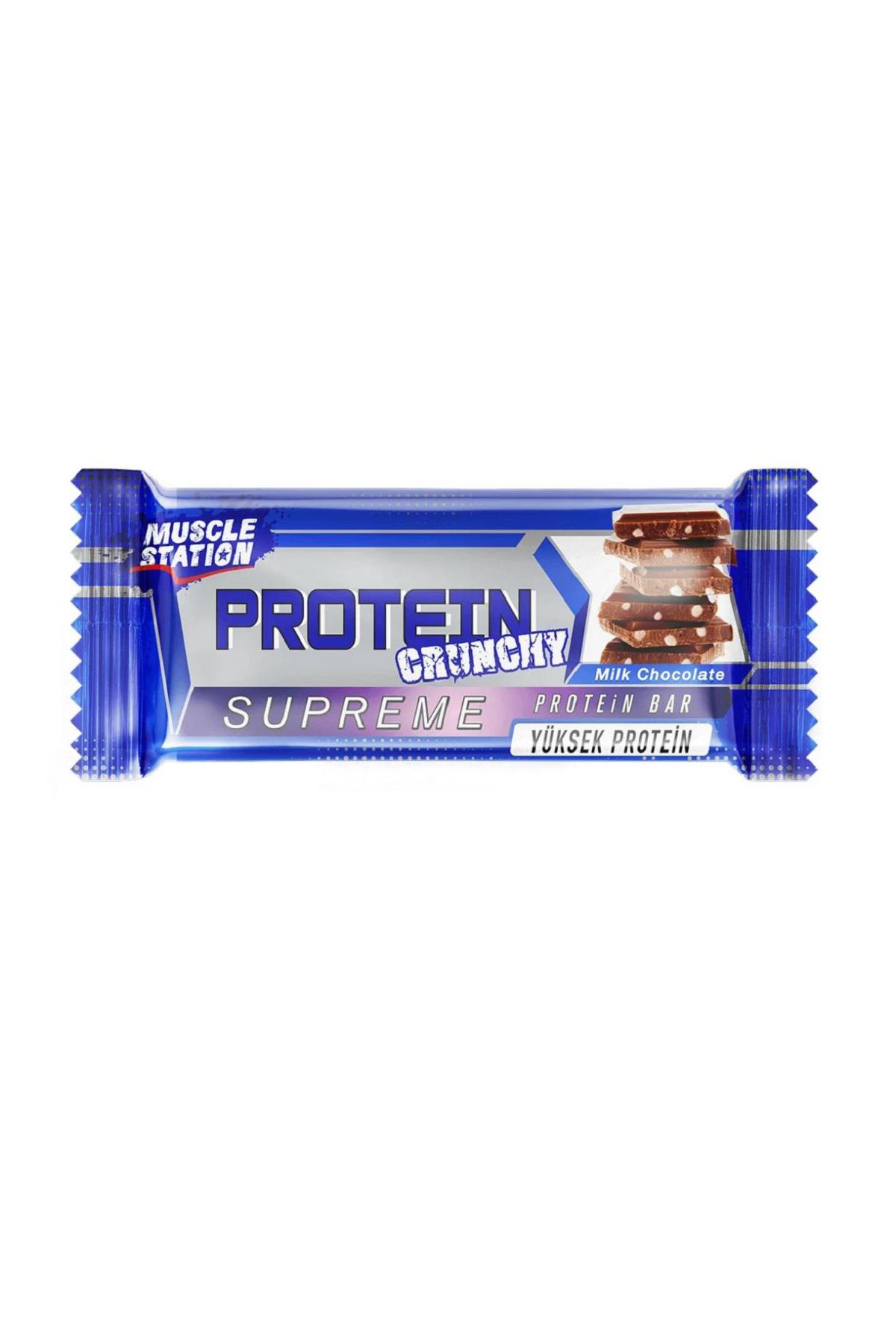 Sütlü Çikolatalı Supreme Crunchy Protein Bar (40 gr) - Muscle Station