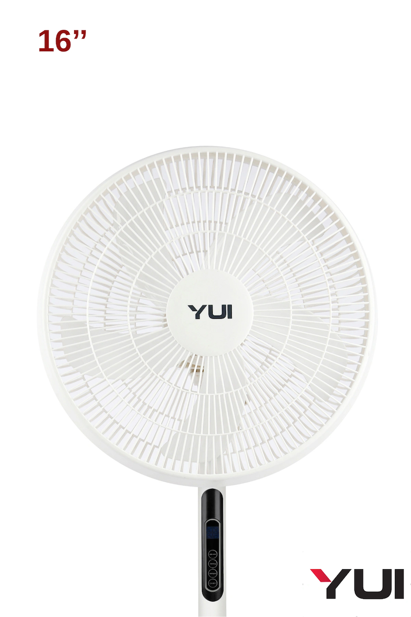 F60 Beyaz 16 İnç 50W 8 Kademe 5 Pervane Döner Başlıklı Uzaktan Kumandalı Vantilatör