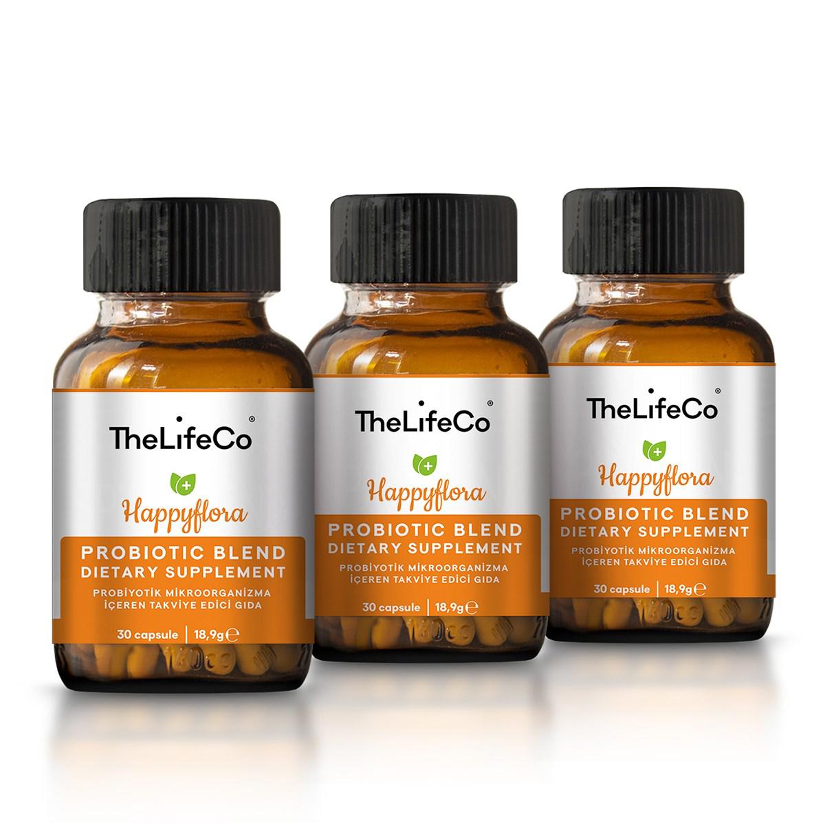 TheLifeCo Happyflora Probiyotik 10 Milyar Mikroorganizma İçeren Takviye Edici Gıda - Sindirim x3