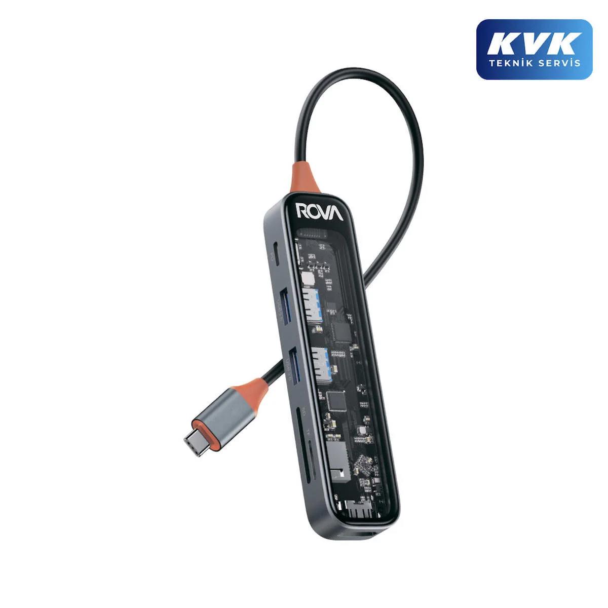 Rova HDR802 Usb 3.0 6 Port Çoklu Dönüştürücü (HUB) - KVK Teknik Servis Garantili