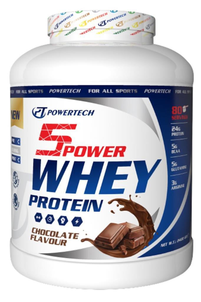 5Power Whey Protein Tozu 2400 gr Çikolata Aromalı