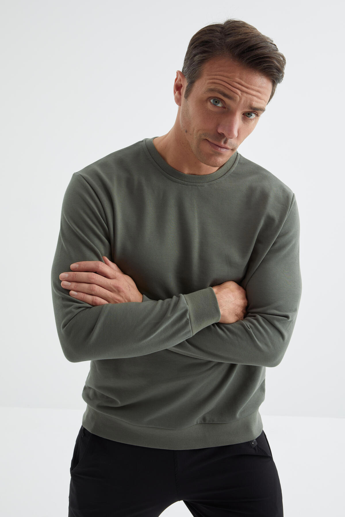 Çağla Basic O Yaka Rahat Form Erkek Sweatshirt - 88053 | XXL