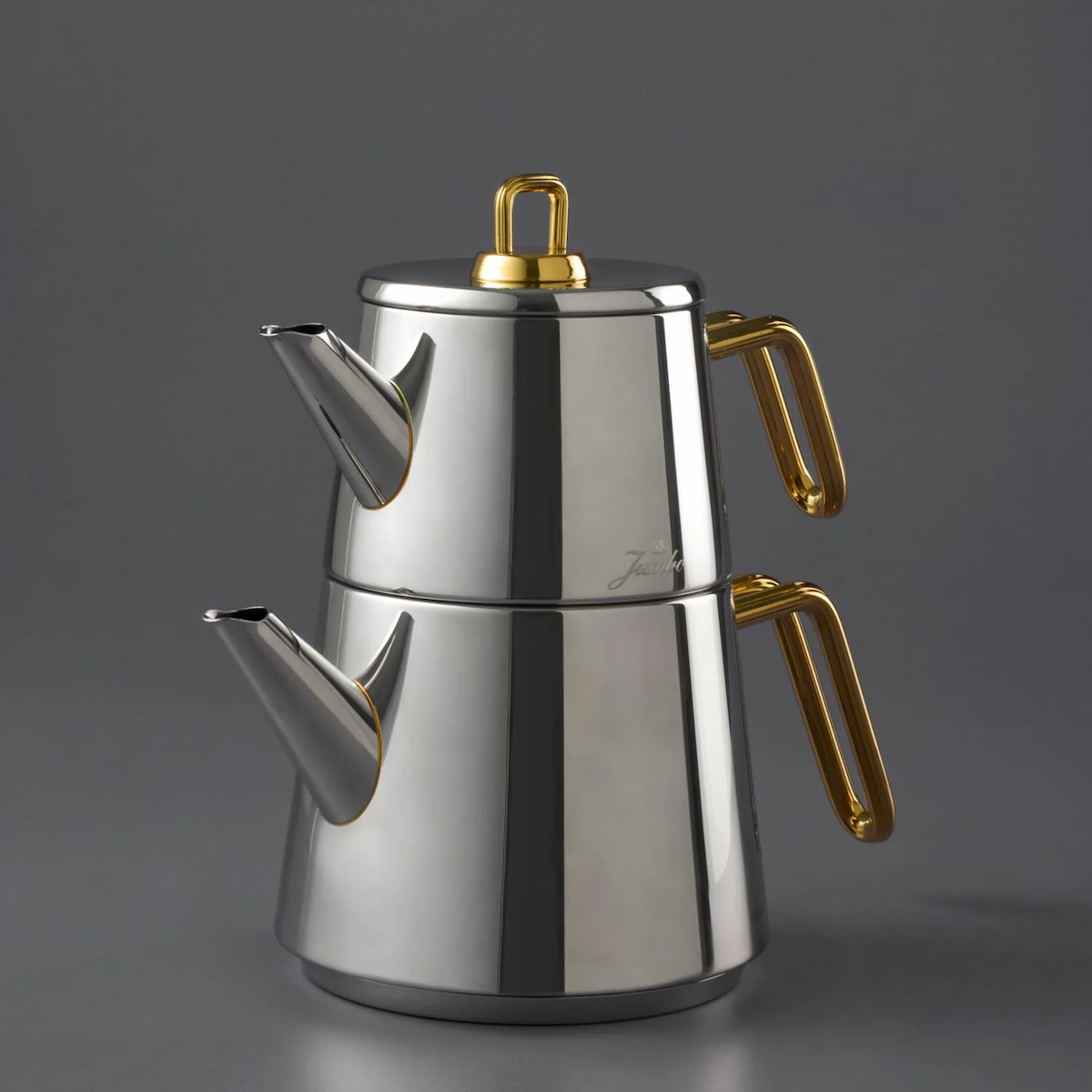 Jumbo Doha Titanyum Gold Çaydanlık