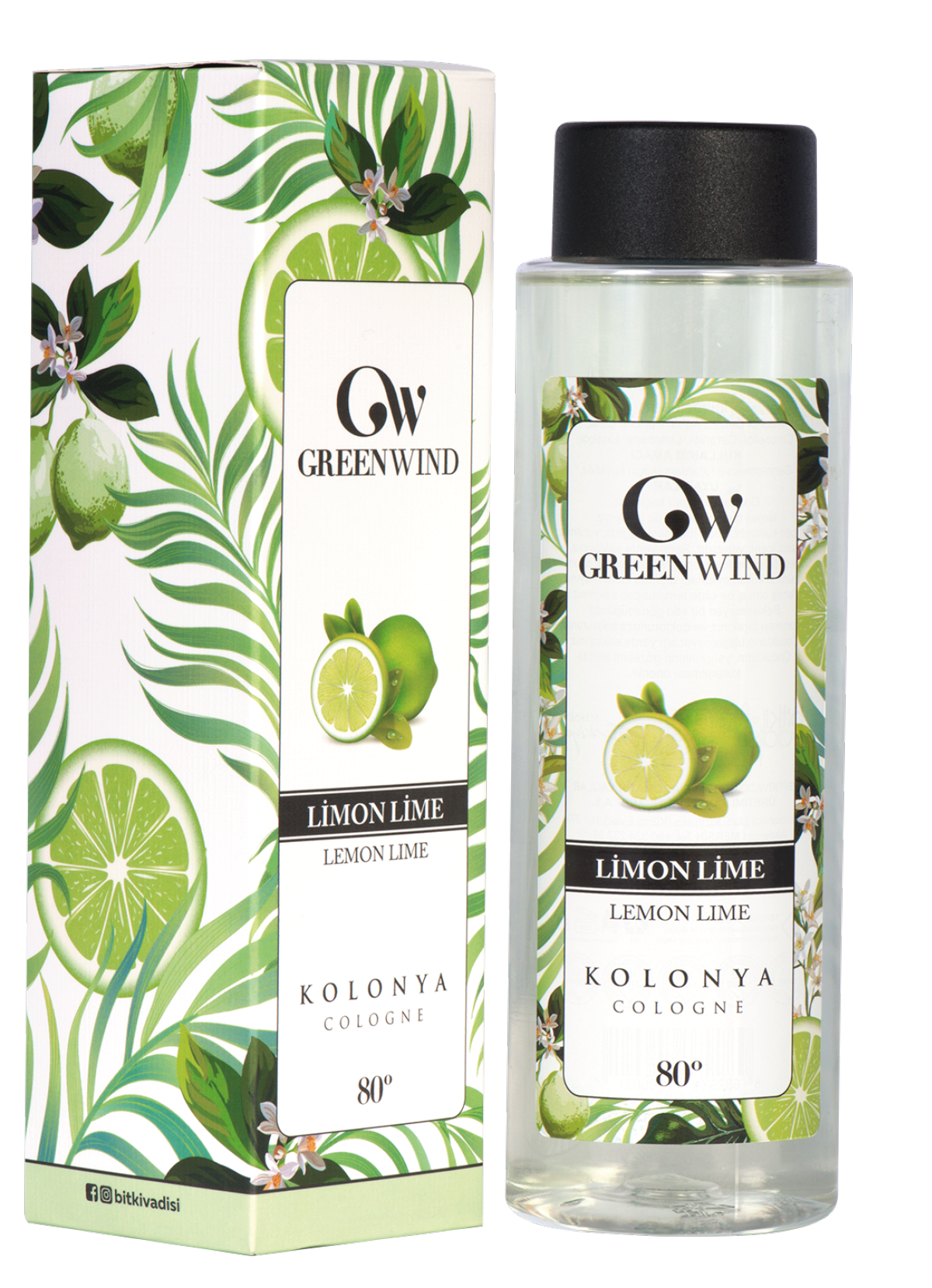 Greenwind Lime 80 Derece Pet Şişe 400 ml Kolonya