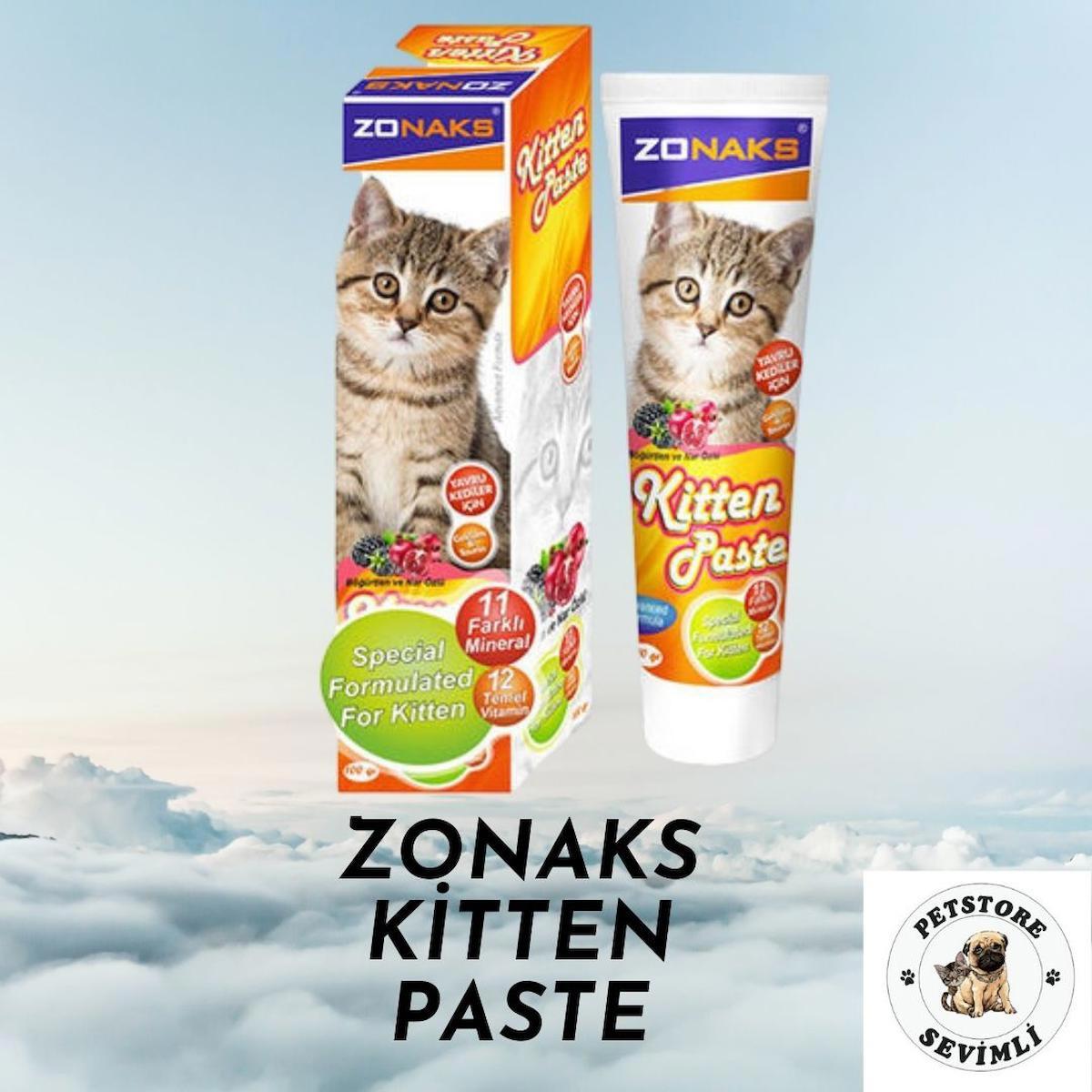 Zonaks Kitten Paste Böğürtlen ve Narlı Yavru Kedi Macunu 100 Gr