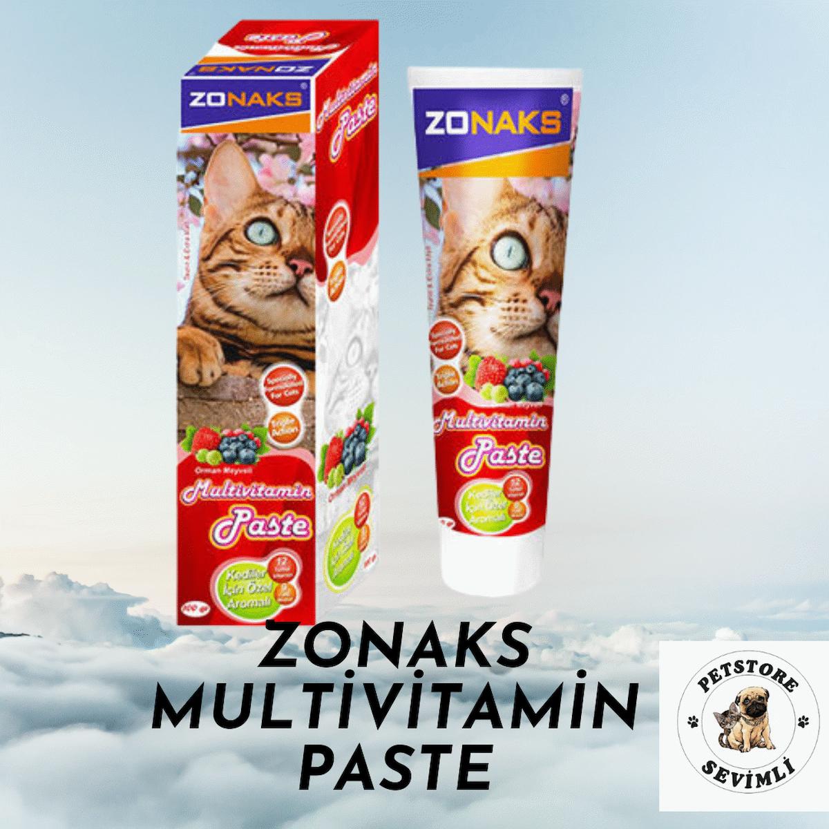 Zonaks Multivitamin Paste Orman Meyveli Multivitamin Kedi Macunu 100 Gr