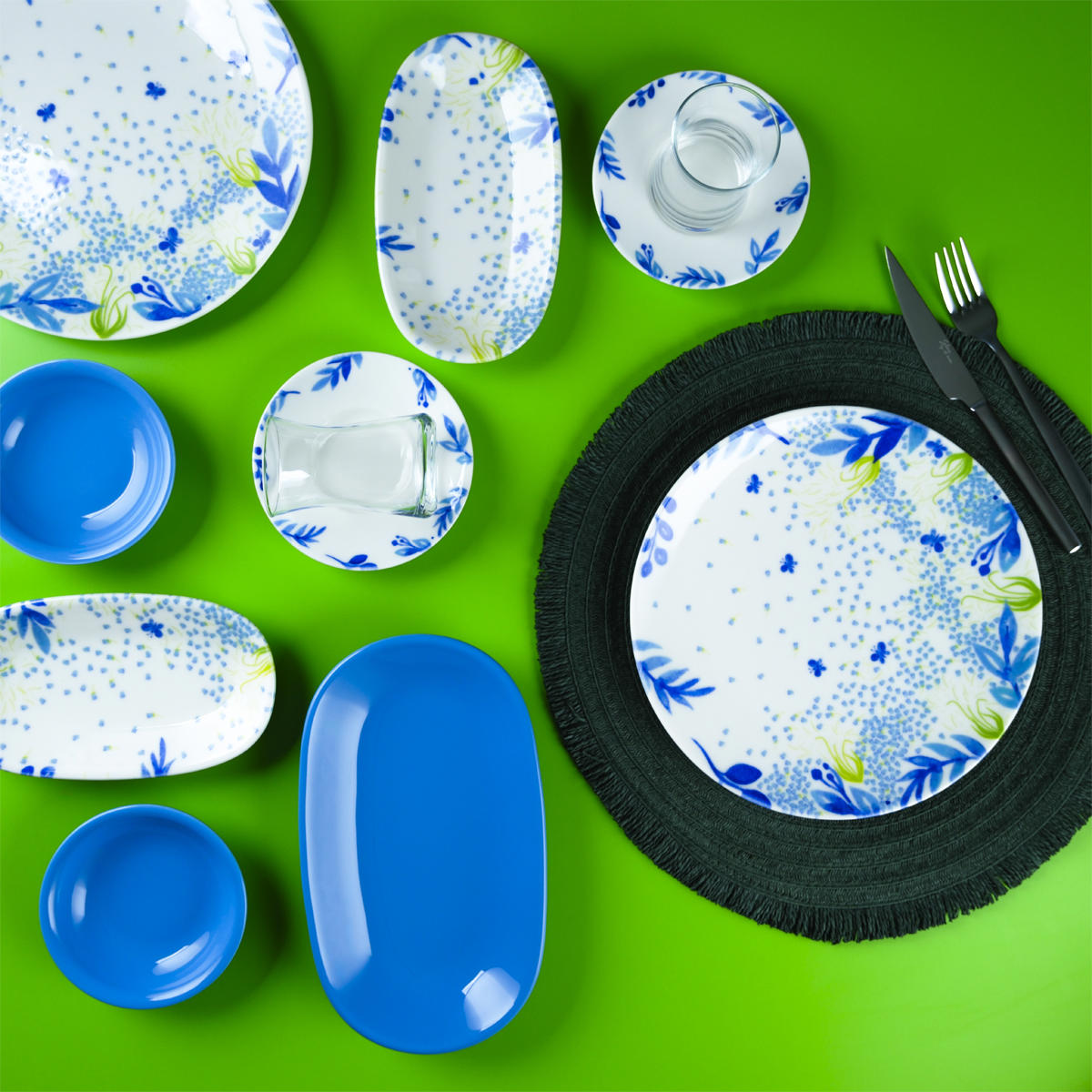 Aryıldız Blue Mimosa 19 Parça 4 Kişilik Kahvaltı Takımı