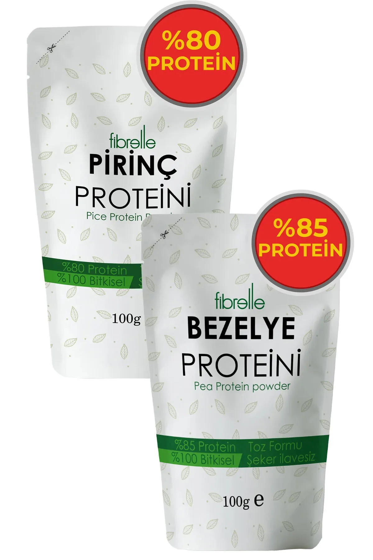 Bezelye ve Pirinç Protein Tozu 100gr // Yüksek Protein Oranı // %85 - %80 Protein