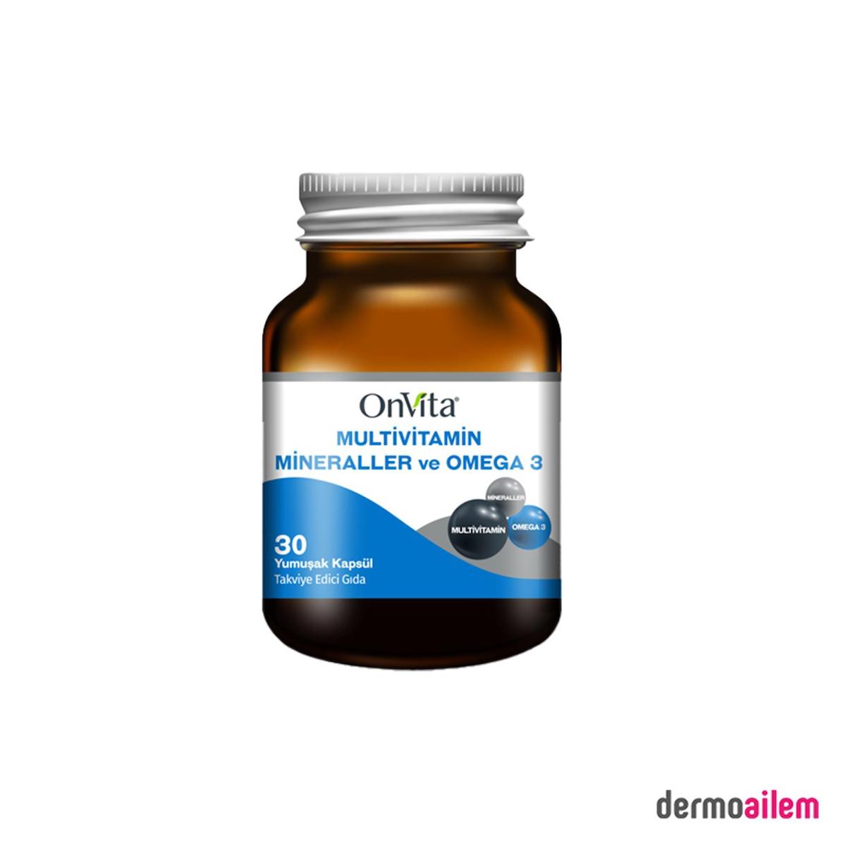 Onvita Multivitamin Mineraller ve Omega 3 30 Kapsül