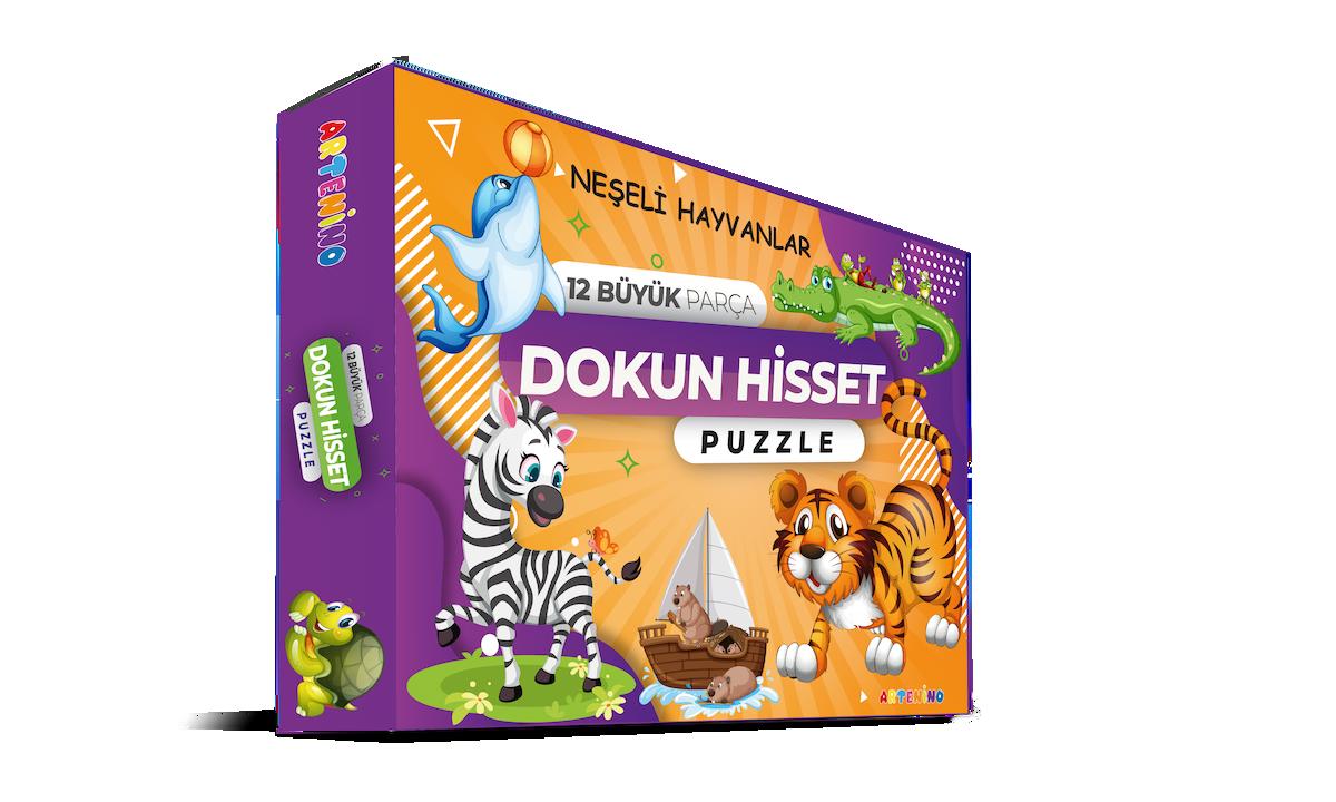 Artenino Neşeli Hayvanlar 2+ Yaş Büyük Boy Puzzle 12 Parça