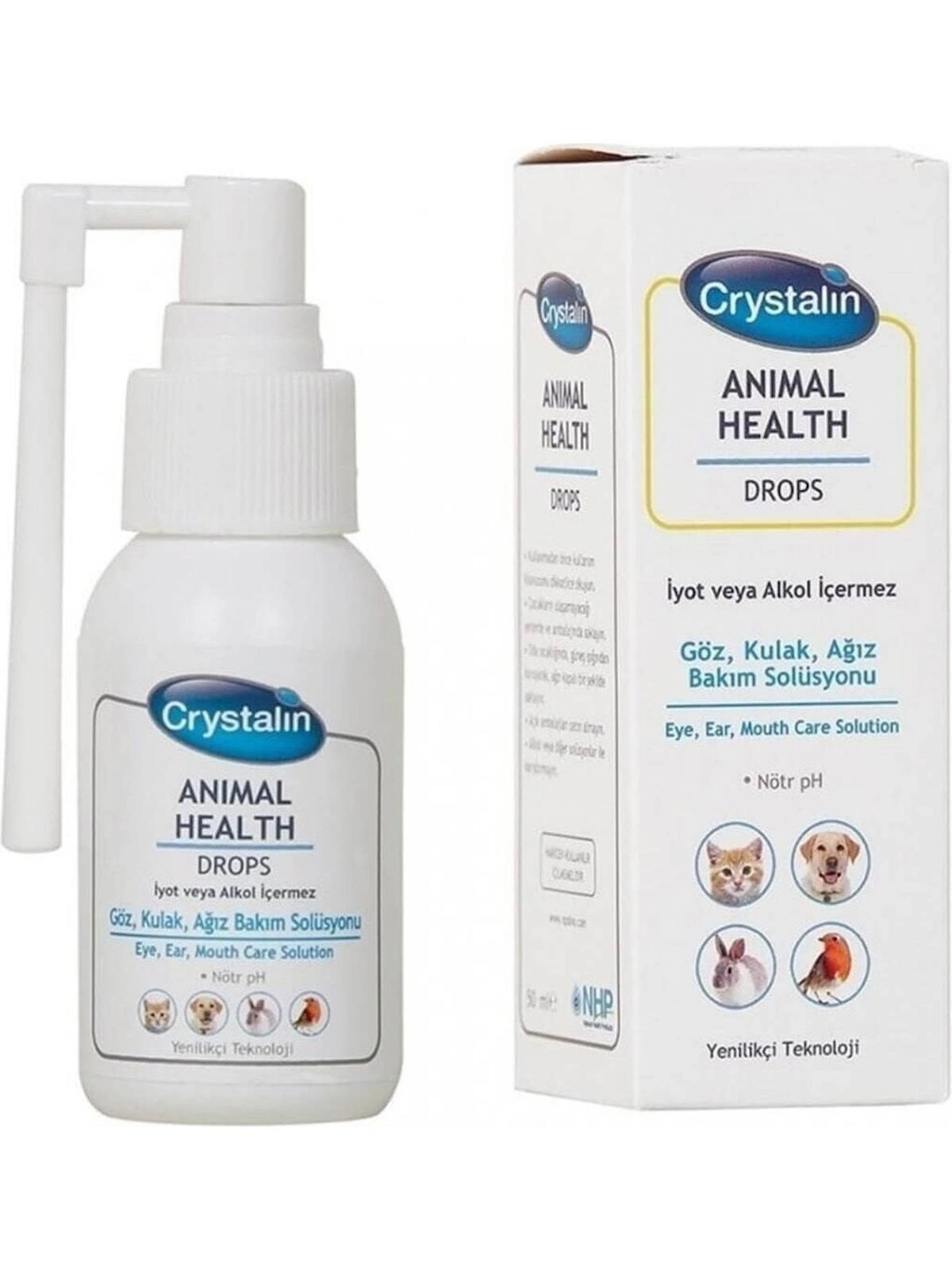 Crystalin Animal Health 50 ml Kedi ve Köpek Göz Kulak Ağız Bakım Spreyi 50 ml