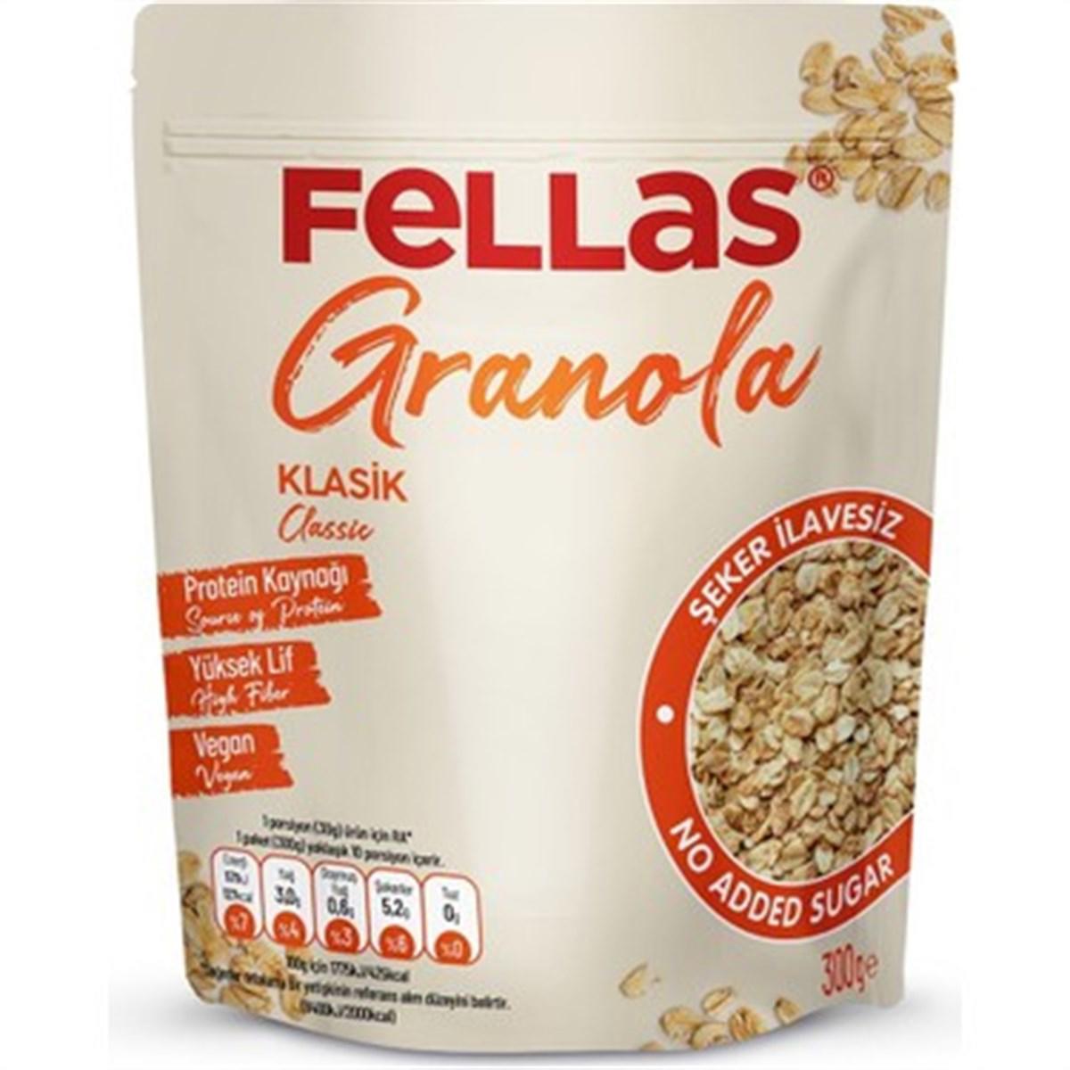 Fellas Vegan Granola Sade Klasik 300 Gr