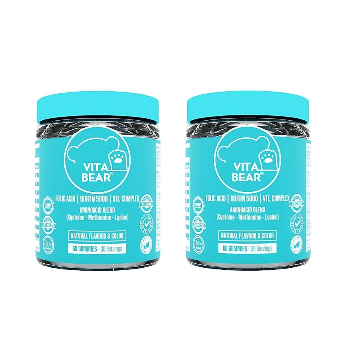 Vita Bear Strong Hair Gummy Vitamin 60 Adet 2'li Paket