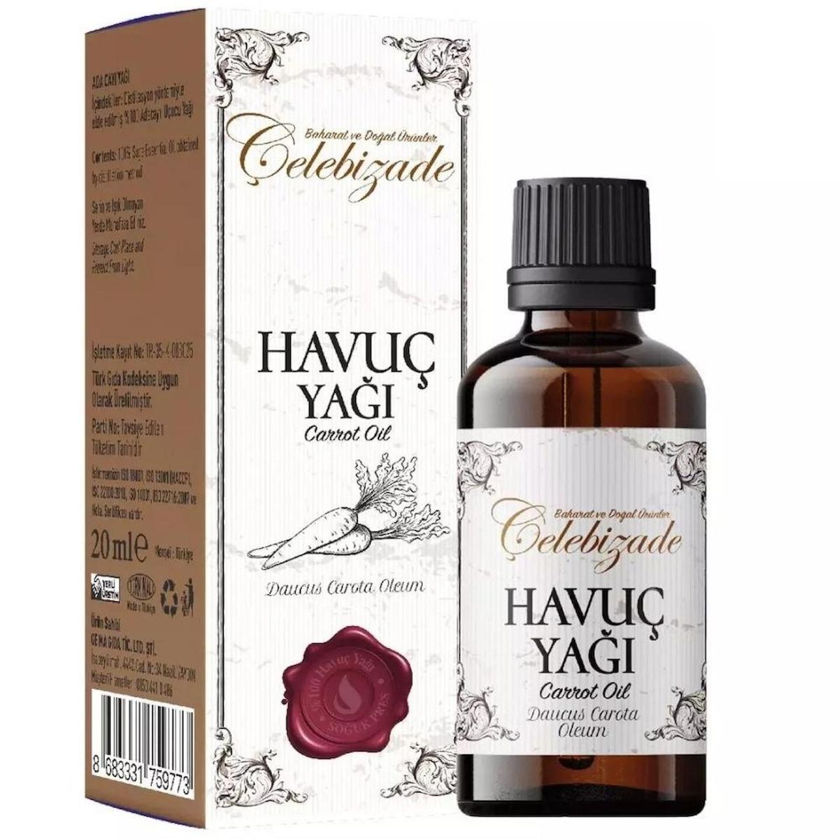 %100 Havuç Yağı 20 ml 