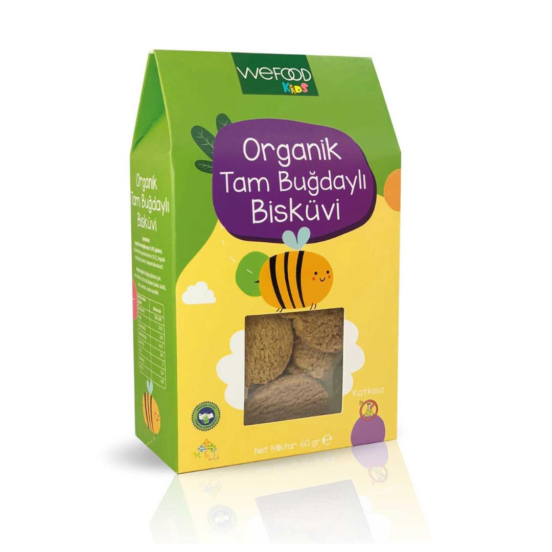 Wefood Kids Organik Tam Buğdaylı Bisküvi 55 gr