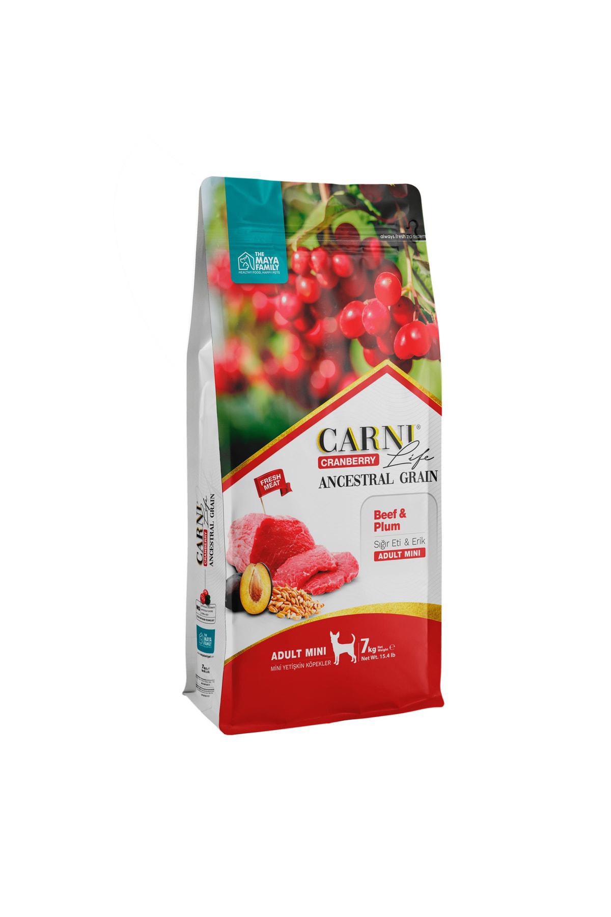 Carni Dog Adult Mini Sıgır/Erikli Köpek Maması 7 KG