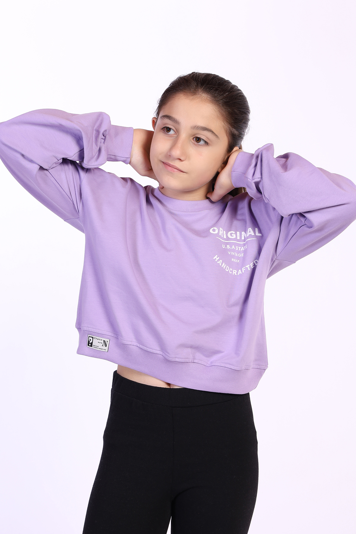 Toontoy Kız Çocuk Orıgınal Baskılı Sweatshirt