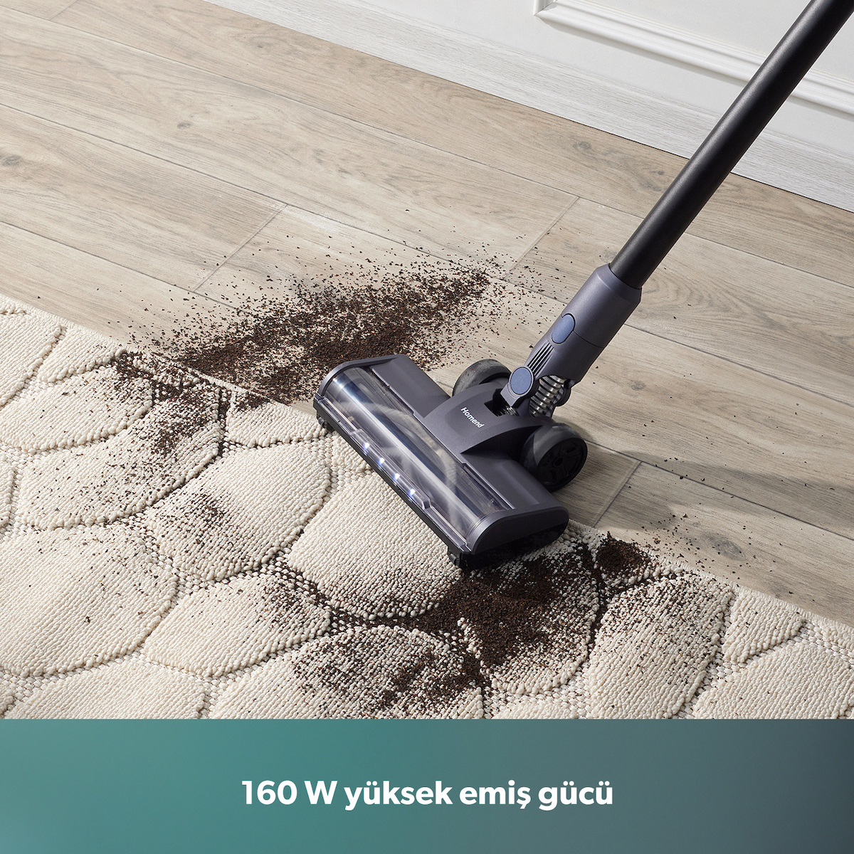 Homend Dustrider 1271H 160W Şarjlı Dikey Süpürge 12 kPa Emiş Gücü