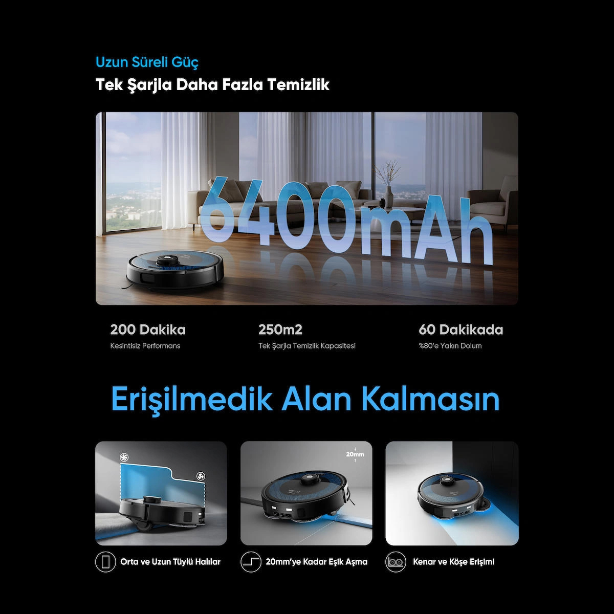 Şımart katya Ü Akıllı Robot Süpürge 15000Pa Otomatik Mop Yıkama ve Kurutma