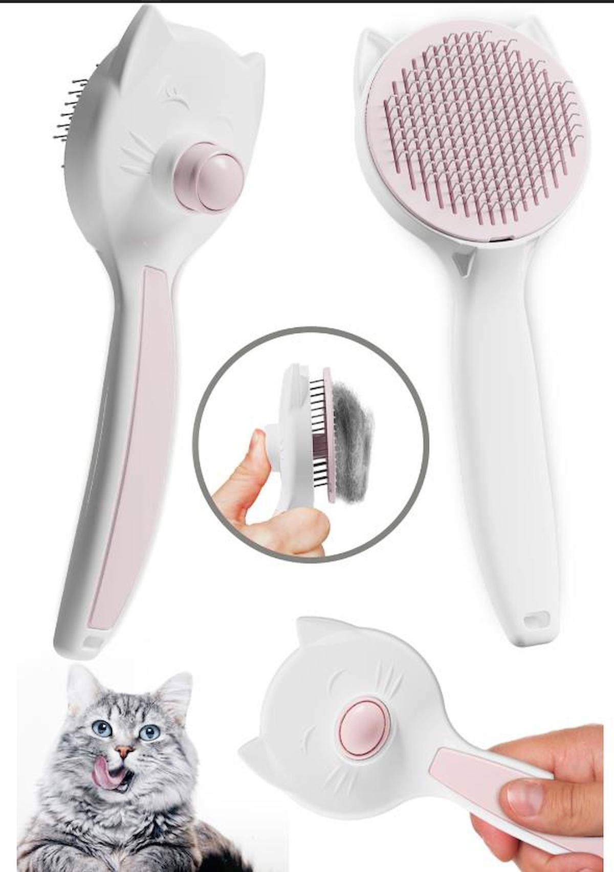 Pet Brush Kulaklı Kedi ve Köpek Tüy Toplama Tarağı