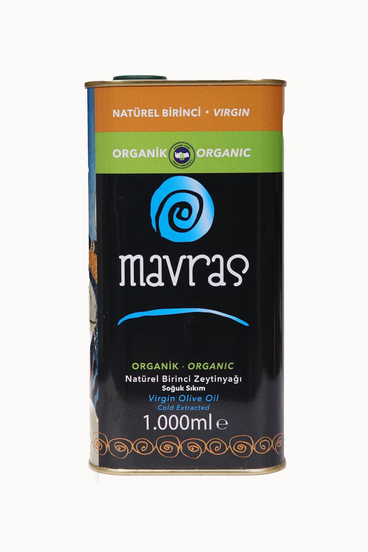 Mavras Organik Soğuk Sıkım Natürel Birinci Zeytinyağı 1 lt