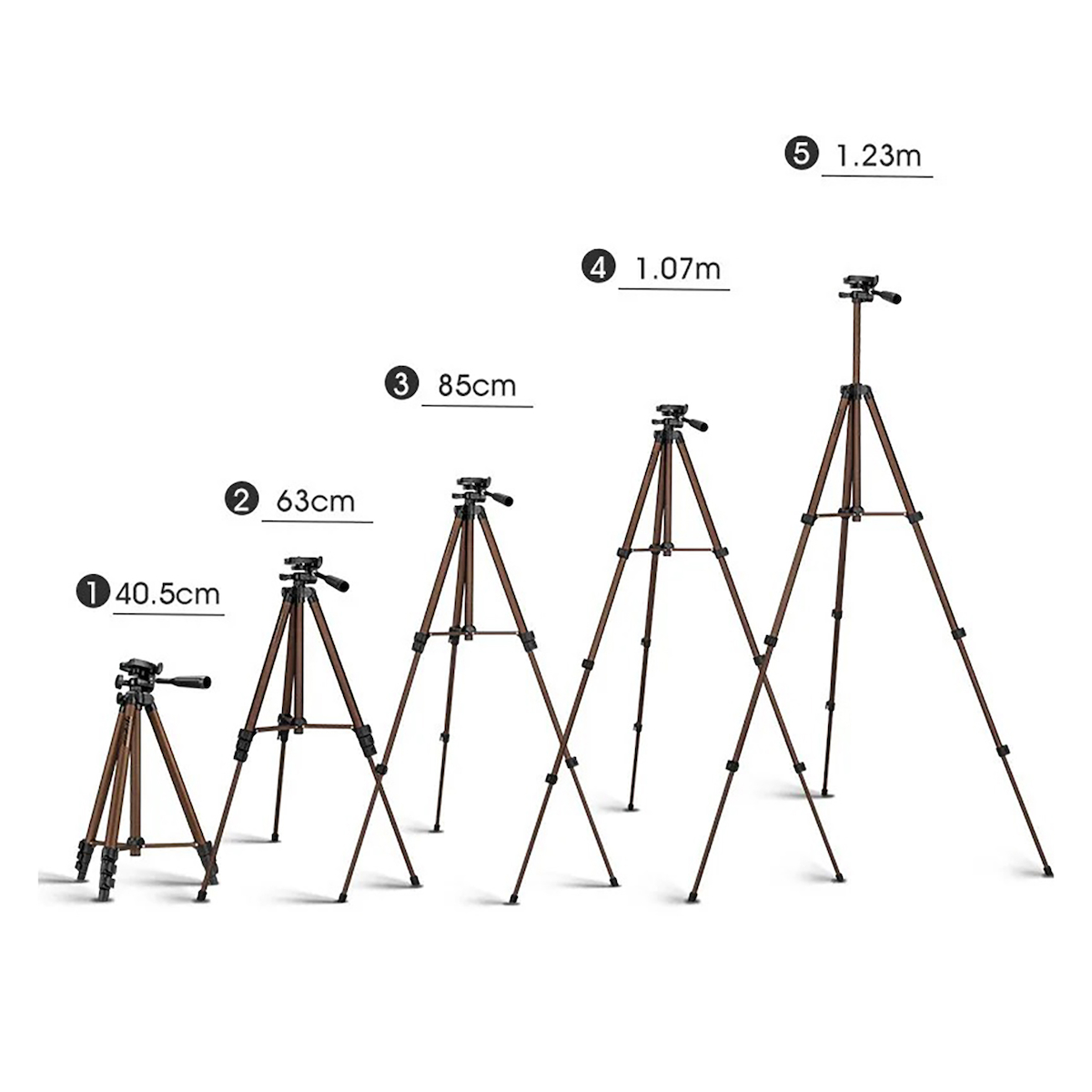 NovStrap 3130 Tripod 124 cm Profesyonel Alüminyum Kamera Fotoğraf Makinesi Cep Telefon Tutucu Tripod